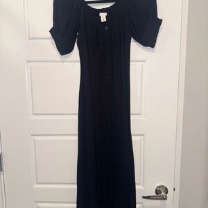 H&M Black Long Sleeve Dress